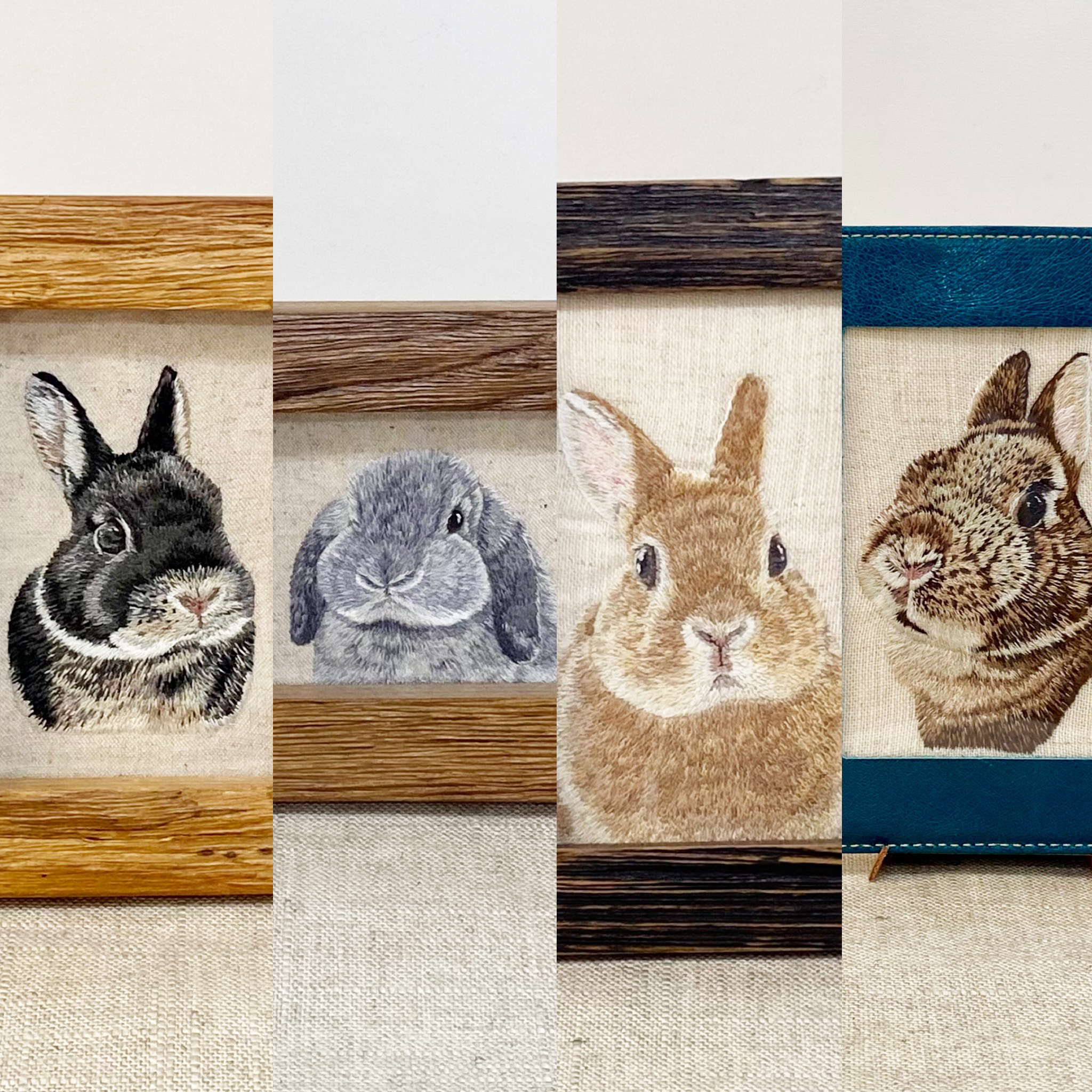 手刺繍リアルうさぎ